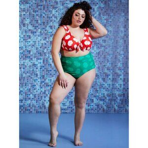 Disney Lilo & Stitch Leaf Print High Waisted Swim Bottoms Size 3X NWT